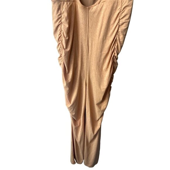 Free People Movement Pirouette Size L One Piece Ruched Cut Out Jumpsuit - Picture 9 of 13